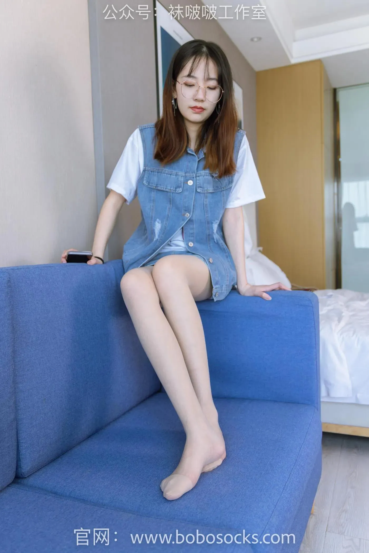 [BoBoSocks袜啵啵]NO.123 小甜豆-板鞋、白棉袜、肉丝 [140P]插图3